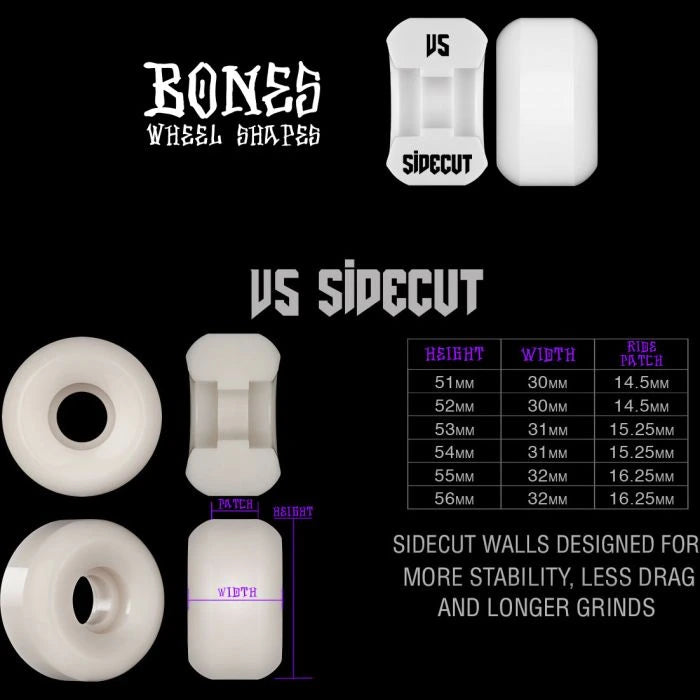 Bones OG 100's #4 V5 Sidecut 53mm