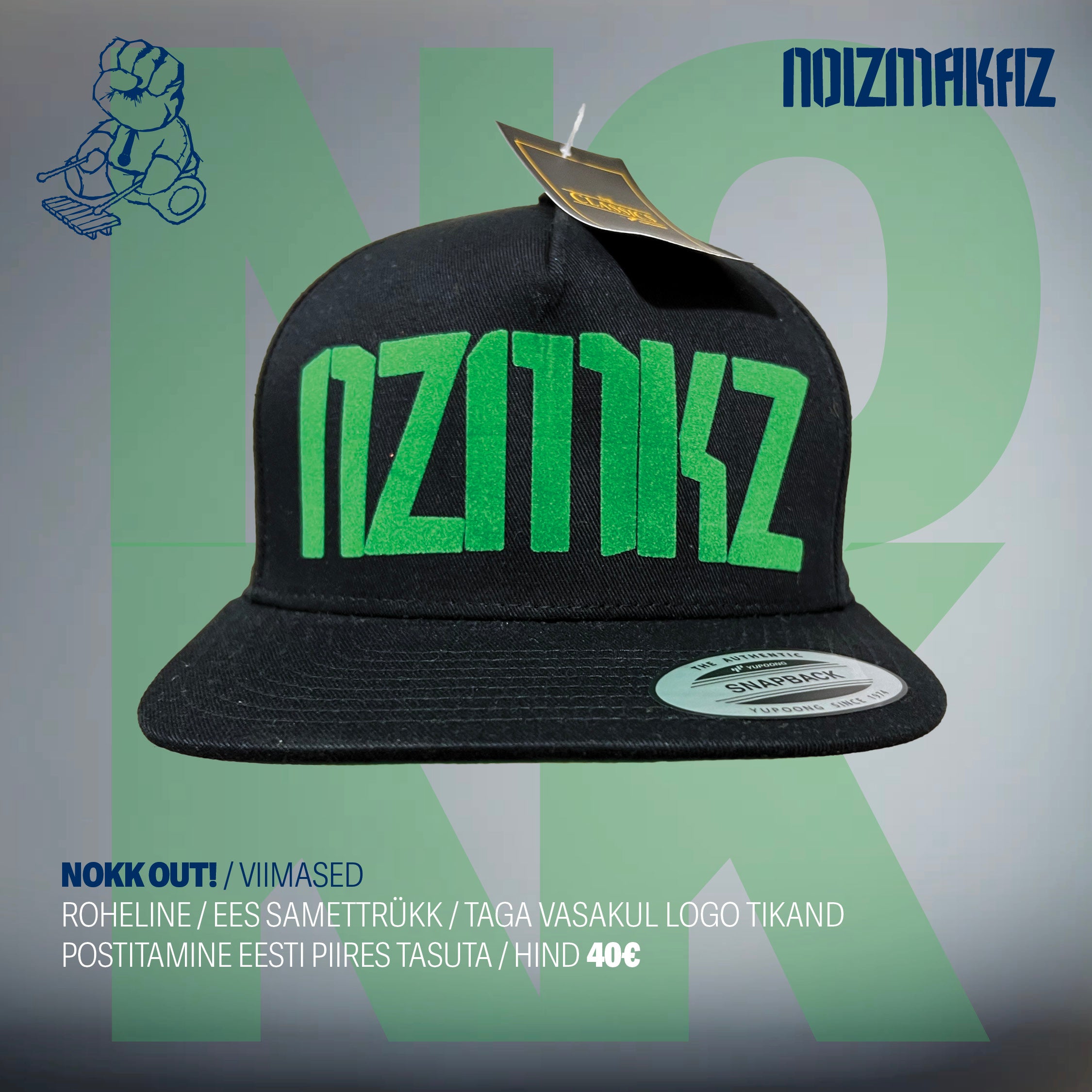 Snapback Cap - Noizmakaz Green