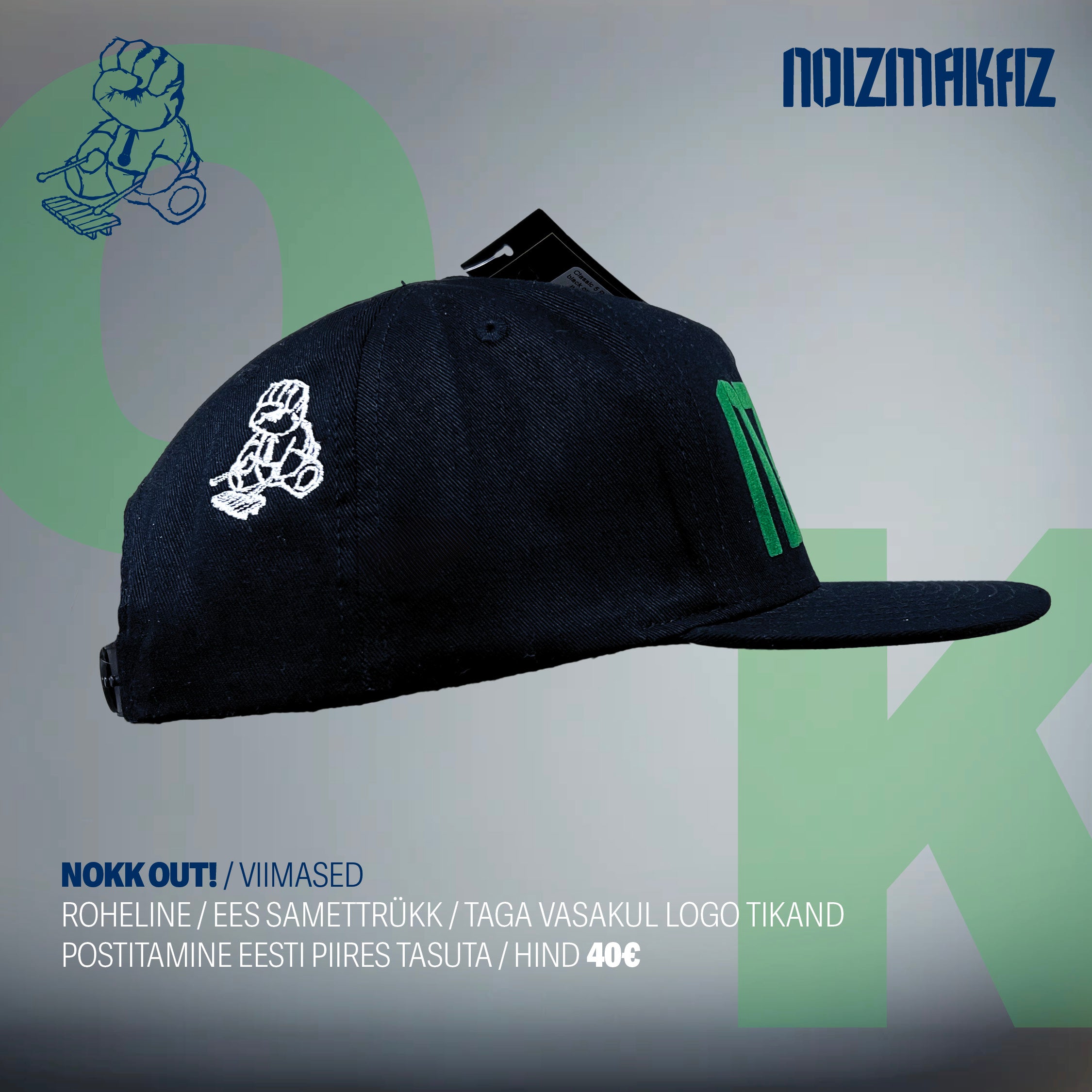 Snapback Cap - Noizmakaz Green