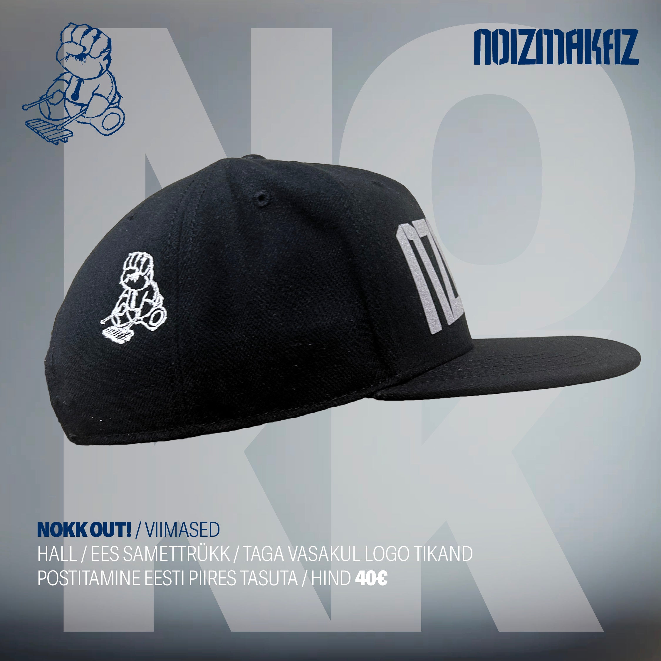 Snapback Cap - Noizmakaz Gray